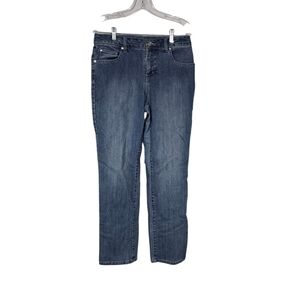 Bandolino Size 8 Mandie Blue Denim Straight-Leg Jeans